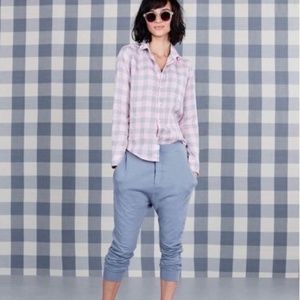 Frank & Eileen 100% Linen Barry Plaid Shirt Womens Xl